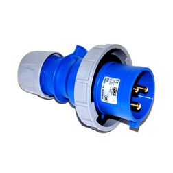 Ipari dugvilla lengő 2P+E 32A 230V(50+60Hz) kék IP67 műanyag csavaros 6h-pozíció Shark PCE - 0232-6