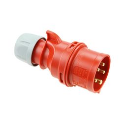 Ipari dugvilla lengő 3P+N+E 16A 400V(50+60Hz) piros IP44 műanyag csavaros 6h-pozíció Shark PCE - 015-6