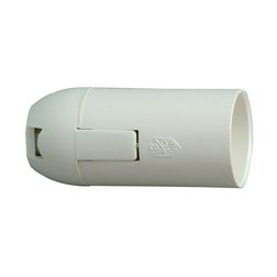 Izzólámpa foglalat gyűrűvel E14 dugaszolható műanyag fehér Kopp - 211101008