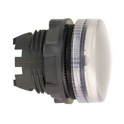 Jelzőlámpa fej d22 LED-hez kerek fehér magas 1-lámpa fekete IP66 Harmony XB5 Schneider - ZB5AV013