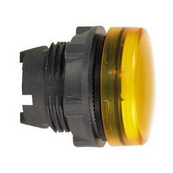 Jelzőlámpa fej d22 LED-hez kerek narancs magas 1-lámpa fekete IP66 Harmony XB5 Schneider - ZB5AV053