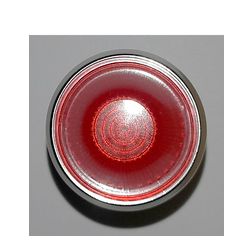 Jelzőlámpa fej F…foglalathoz kerek piros magas króm fém-előlapgyűrű IP65 L2-rt VA Elektronika - L2-RT