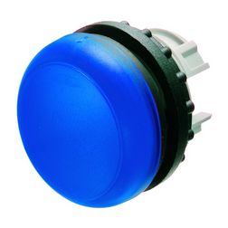 Jelzőlámpa fej kerek kék lapos 1-lámpa króm műanyag-előlapgyűrű 22mm-átmérő IP67 M22-L-B EATON - 216775