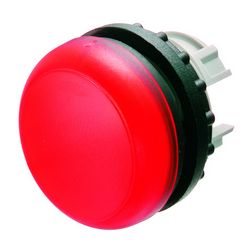 Jelzőlámpa fej kerek piros lapos 1-lámpa króm műanyag-előlapgyűrű 22mm-átmérő IP67 M22-L-R EATON - 216772