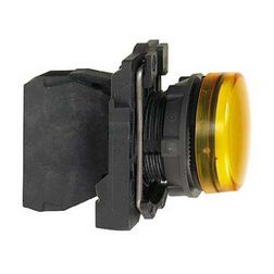 Jelzőlámpa komplett műa. d22 1x LED narancs 24V AC/DC kerek lapos Harmony XB5 Schneider - XB5AVB5