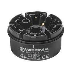 Jelzőoszlop alapmodul KombiSIGN71-hez IP65 csavaros csőtengelyes beépítés álló fekete WERMA - 64082000