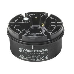 Jelzőoszlop alapmodul KombiSIGN71-hez IP65 csavaros csőtengelyes beépítés fekete WERMA - 64083000