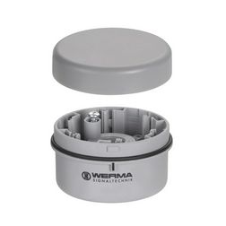 Jelzőoszlop alapmodul KombiSIGN71-hez tetővel szürke IP65 rugószorításos álló WERMA - 64090000