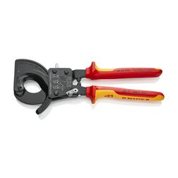 Kábelvágó mechanikus racsnis 32mm-max. kábelátmérő 240mm2-max. 250mm-hossz 1000V VDE KNIPEX - 9536250