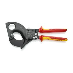 Kábelvágó mechanikus racsnis 52mm-max. kábelátmérő 380mm2-max. 280mm-hossz 1000V VDE KNIPEX - 9536280