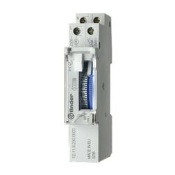 Kapcsolóóra sorolható analóg kvarc 1csatorna napi 1M 16A kalapsínre 12.11.8.230.0000 FINDER - 121182300000