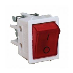 Készülékkapcsoló 0-I billentyűs 2P 16A 250V jelzőlámpa csavaros karmos VA Elektronika - KB-131-002(2)