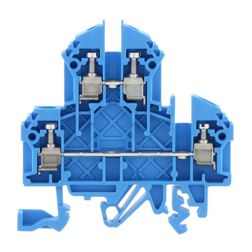 Kétszintes sorkapocs 2,5mm2 TS32/35 24A 500V csavaros kék RKD2,5 CONTA-CLIP - 1206.5