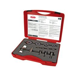 Kézi lyukasztókészlet max.4mm-lemezhez csapágyas acél-hoz 8bélyeggel 15.2-54mm 9-42PG 3 RUKO - 109003K