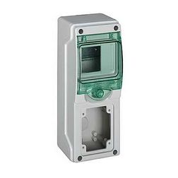 Kiselosztó 1-dugaljhellyel műanyag 1x 4M falonkívüli szürke IP65 ajtó Kaedra Schneider - 13175