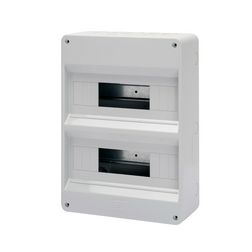 Kiselosztó ajtó nélkül +2M műanyag 2x 12M falonkívüli szürke IP40 kivágott 40CDK GEWISS - GW40030