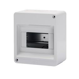 Kiselosztó ajtó nélkül műanyag 1x 6M falonkívüli szürke IP40 kivágott 40CDK GEWISS - GW40024