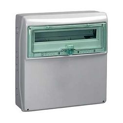 Kiselosztó készülékhelyekkeel műanyag 1x 12M falonkívüli szürke IP65 ajtó Kaedra Schneider - 13192