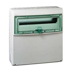 Kiselosztó készülékhelyekkeel műanyag 1x 18M falonkívüli szürke IP65 ajtó Kaedra Schneider - 13193