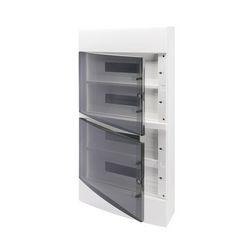 Kiselosztó PE/N műanyag 4x 18M falonkívüli fehér IP40 átlátszó kivágott ajtó 40CD GEWISS - GW40053BD