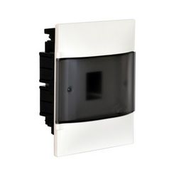 Kiselosztó PE/N-sín 40A műanyag 1x 4M üreges falba fehér IP40 átlátszó ajtó PractiboxS LEGRAND - 134174