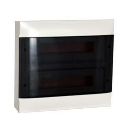 Kiselosztó PE/N-sín 90A műanyag 2x 18M falonkívüli fehér IP40 átlátszó ajtó PractiboxS LEGRAND - 137217