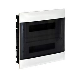 Kiselosztó PE/N-sín 90A műanyag 2x 18M üreges falba fehér IP40 átlátszó ajtó PractiboxS LEGRAND - 137177