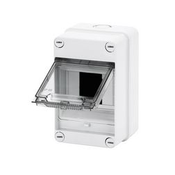 Kiselosztó PE/N sín nélkül UV-álló DC1000V 1x 4M falonkívüli szürke IP55 átlátszó 40CD GEWISS - GW40001