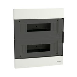 Kiselosztó PE/N-sínnel 2x 12M süllyesztett fehér IP40 átlátszó teli ajtó EASY9 EU Schneider - EZ9EUA212