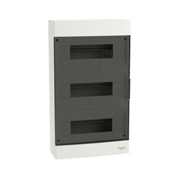 Kiselosztó PE/N-sínnel 3x 12M falonkívüli fehér IP40 átlátszó teli ajtó EASY9 EU Schneider - EZ9EUC312