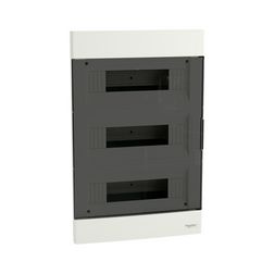 Kiselosztó PE/N-sínnel 3x 12M süllyesztett fehér IP40 átlátszó teli ajtó EASY9 EU Schneider - EZ9EUA312