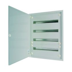 Kiselosztó PE/N-sínnel acél 4x 24M süllyesztett szürke IP30 teli ajtó BF-U-4/96-G-C EATON - 283057