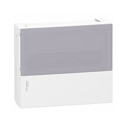 Kiselosztó PE/N-sínnel műanyag 1x 12M falonkívüli fehér IP40 átlátszó ajtó Mini Pragma Schneider - MIP12112T