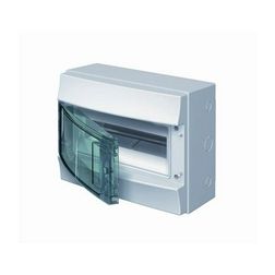 Kiselosztó PE/N-sínnel műanyag 1x 12M falonkívüli szürke IP65 átlátszó ajtó Mistral 65P12X12A ABB - 1SLM006501A1202