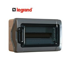 Kiselosztó PE/N-sínnel műanyag 1x 18M falonkívüli szürke IP65 zárt-fedél ajtó Plexo LEGRAND - 601985