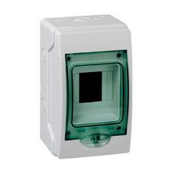 Kiselosztó PE/N-sínnel műanyag 1x 4M falonkívüli szürke IP65 átlátszó ajtó Kaedra Schneider - 13441