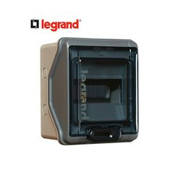 Kiselosztó PE/N-sínnel műanyag 1x 6M falonkívüli szürke IP65 zárt-fedél ajtó Plexo LEGRAND - 601976