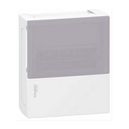 Kiselosztó PE/N-sínnel műanyag 1x 8M falonkívüli fehér IP40 átlátszó ajtó Mini Pragma Schneider - MIP12108T