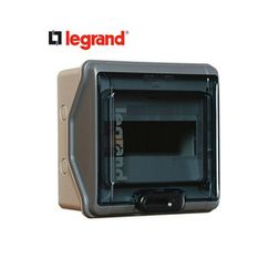 Kiselosztó PE/N-sínnel műanyag 1x 8M falonkívüli szürke IP65 zárt-fedél ajtó Plexo LEGRAND - 601978