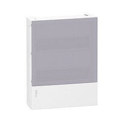 Kiselosztó PE/N-sínnel műanyag 2x 12M falonkívüli fehér IP40 átlátszó ajtó Mini Pragma Schneider - MIP12212T