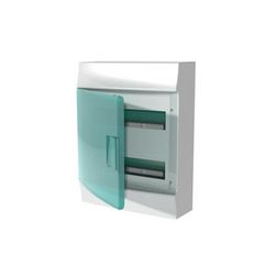 Kiselosztó PE/N-sínnel műanyag 2x 12M falonkívüli fehér IP41 átlátszó ajtó Mistral 41P12X32A ABB - 1SPE007717F0521