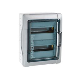 Kiselosztó PE/N-sínnel műanyag 2x 12M falonkívüli szürke IP65 zárt-fedél ajtó Plexo LEGRAND - 601982