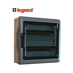 Kiselosztó PE/N-sínnel műanyag 2x 18M falonkívüli szürke IP65 zárt-fedél ajtó Plexo LEGRAND - 601986