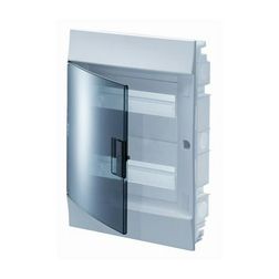 Kiselosztó PE/N-sínnel műanyag 2x 18M süllyesztett fehér IP41 átlátszó ajtó Mistral 41A18X22A ABB - 1SLM004101A1206