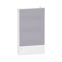 Kiselosztó PE/N-sínnel műanyag 3x 12M falonkívüli fehér IP40 átlátszó ajtó Mini Pragma Schneider - MIP12312T