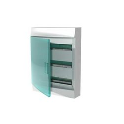 Kiselosztó PE/N-sínnel műanyag 3x 18M falonkívüli fehér IP41 átlátszó ajtó Mistral 41P18X32A ABB - 1SPE007717F1021