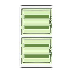 Kiselosztó PE/N-sínnel műanyag 4x 18M falonkívüli szürke IP65 átlátszó ajtó Kaedra Schneider - 13437