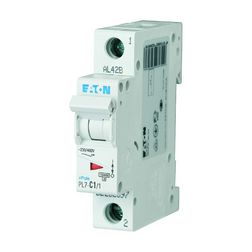 Kismegszakító 1P 1A C-jelleg 230V AC 10kA/60898 PL7-C1/1 EATON - 262697