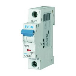 Kismegszakító 1P 20A C-jelleg 230V AC 10kA/60898 PL7-C20/1 EATON - 262705
