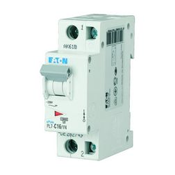 Kismegszakító 1P+N 16A C-jelleg 230V AC 10kA/60898 PL7-C16/1N EATON - 262749